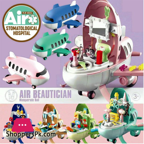 Pretend Play Kids Airplane 2 in 1 Kids Toys Air Shopping Center 32 Pcs Play Set