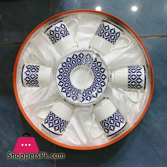 Angela Ceramic Cup Saucer Set of 6 Pcs MG24