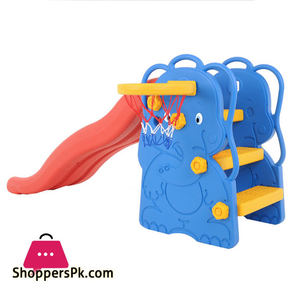 Edu Plays Play Center ELEPHANT WITH BASKETBALL HOOP Slide For Kids WJ-311