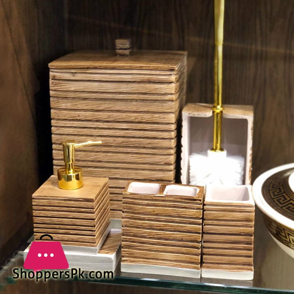 Icon Bathroom Accessories Set 7 Pcs Resin Material