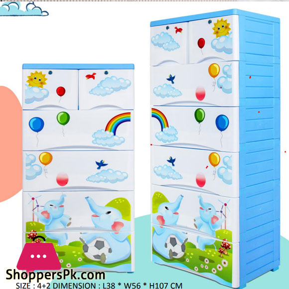 Phoenix Plastic Drawers Cabinet Elephant Drawer Jumbo 5+2