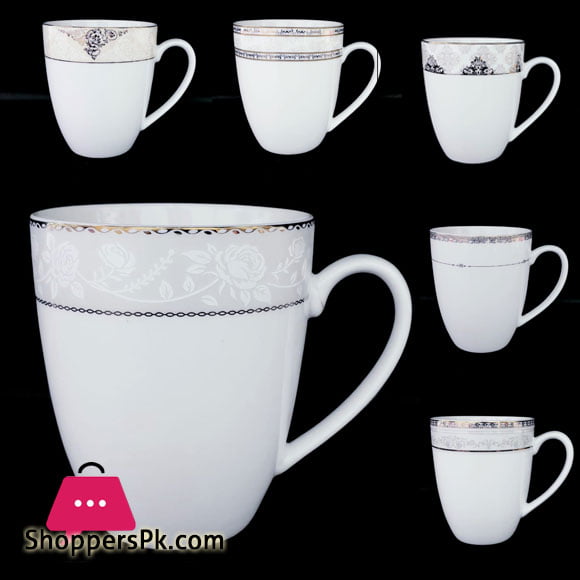 Silk Gold Fine Bone China Mug Set of 6