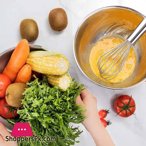 Stainless Steel Mixing Bowl Set With Lid Multi-Color 5 PCS