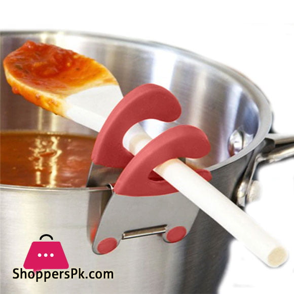 Stainless Steel Spoon Rest Spatula Holder Clipper