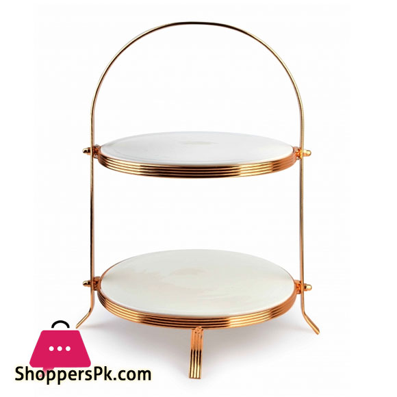Brilliant 2 Tier Cake Stand Round 10 Inch - BR16006