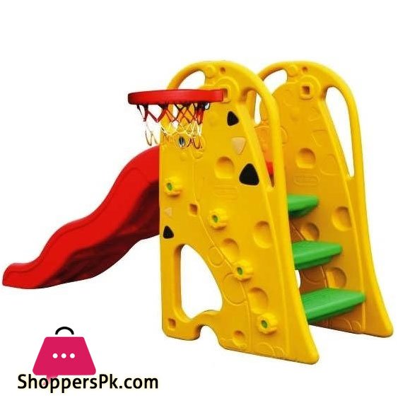 Fiber Plastic Kids Miko Slide with basketball Hoop 17070-3