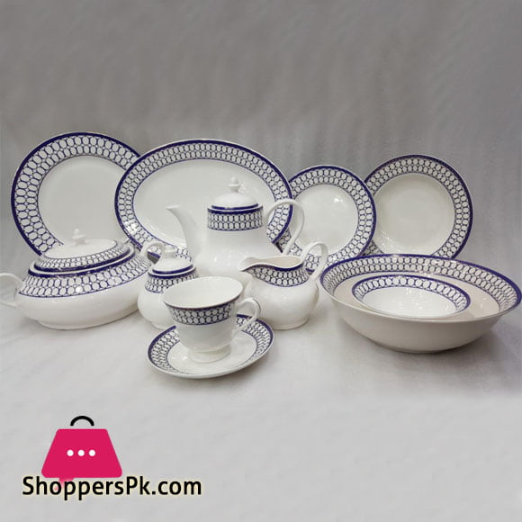 New Bone China Dinner Set - 8 Person Serving 61- Piece