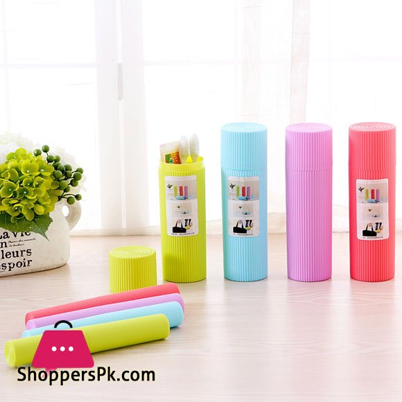 Striped Plastic Toothbrush Box 3 Pcs