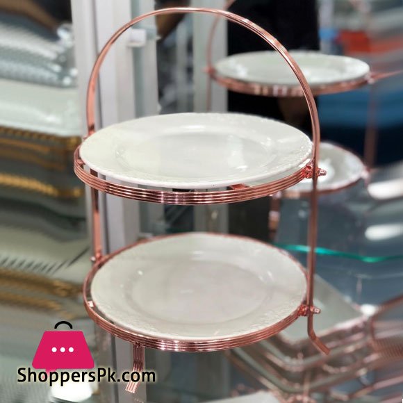 Brilliant 2 Tier Cake Stand Round 10 Inch - BR16006