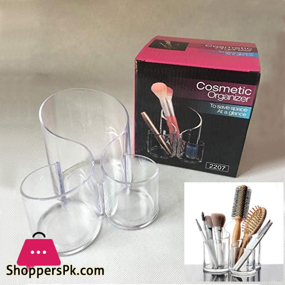 3 Compartments Cosmetic Organizer Transparent Box 2207
