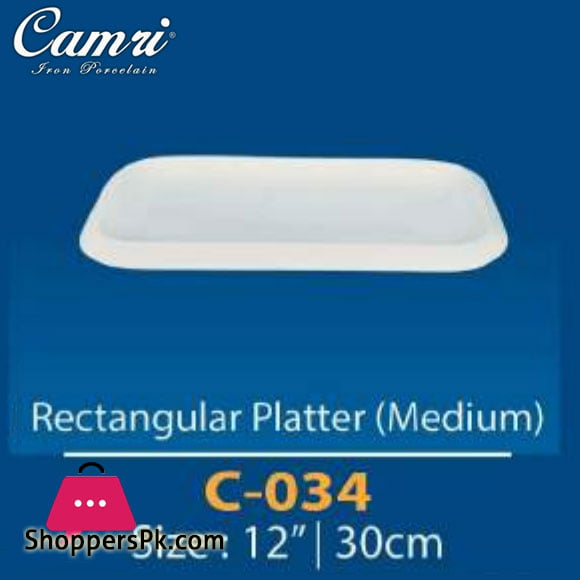 Camri Rectangular Plate (medium) 12 Inch -1 Pcs