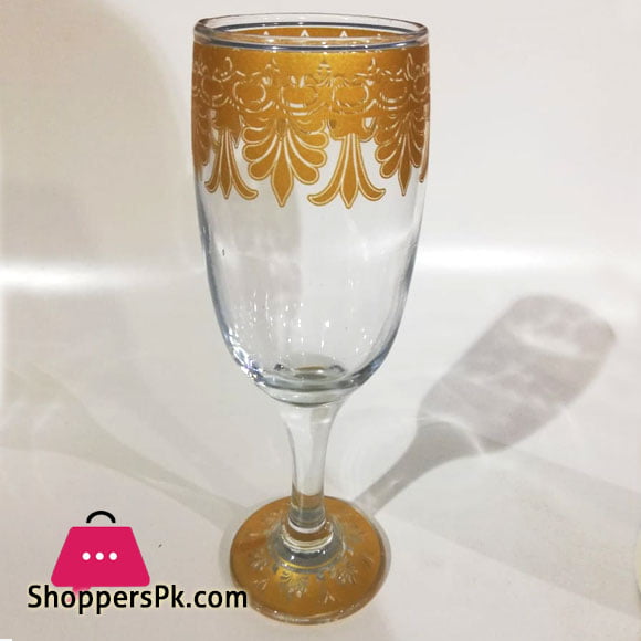 Decoware Imperial 200 Ml Gold Glass (Pack of 6)