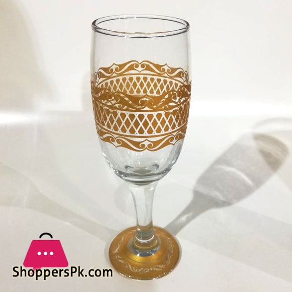 Decoware Imperial 200 Ml Gold Glass (Pack of 6)