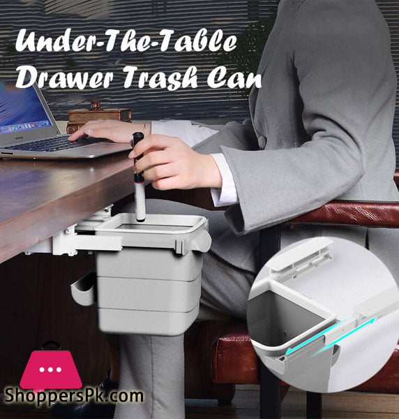 Under The Table Drawer Trash Can