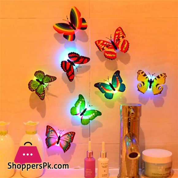 LED Butterfly 3D Decoration pakistanLED Butterfly 3D Decoration (Pack of 12)