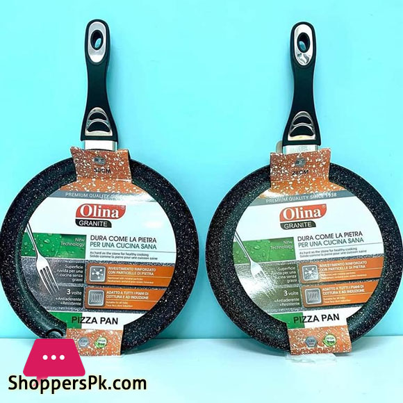 Olina Non Stick Granite Marble Flat Pan ( Tawwa ) 24 cm Induction Safe