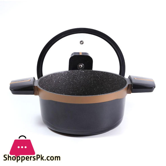 ALPENBURG Wok Karai Cooking Pot Black Gold 28 CM Germany Made #KC18