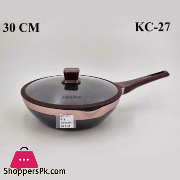 ALPENBURG Single Handle Wok with Lid Germany Made 30 CM #KC27