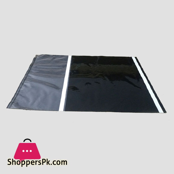 Black Courier Flyer Bags with Pocket Pack – 100 Peaces – 16 × 22 Inch