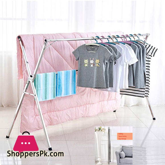 Clothes Airer Folding Retractable Drying Racks Indoor and Outdoor Stainless Steel Balcony Expandable Clothes Airer (3 Rail)