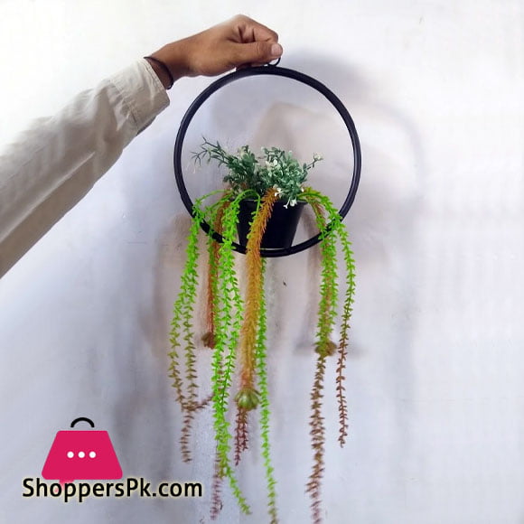 Hanging Artificial Flower with Rod Iron Stand for Home Decor