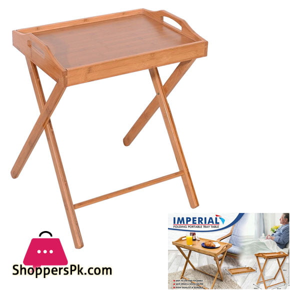 Imperial Wooden Folding Dinner Table TV Tray Coffee Stand Serving Snack Tea