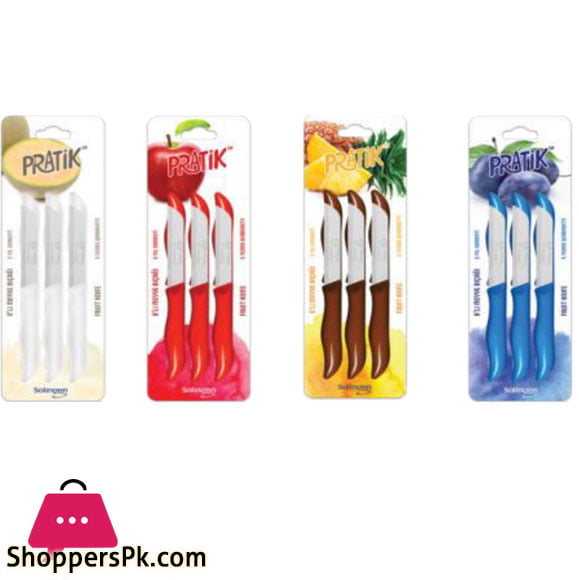 Pirge PRATIK Fruit Knife Set 6 Pcs MIXED 43025
