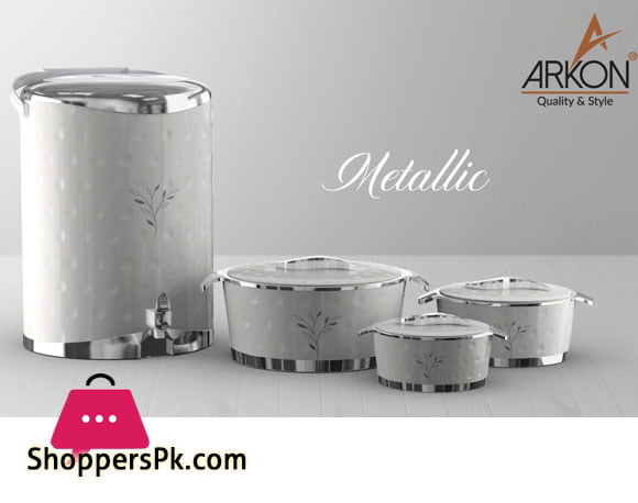 4 Pcs Arkon Food Warmer Set - Hot Pot & Cooler Set