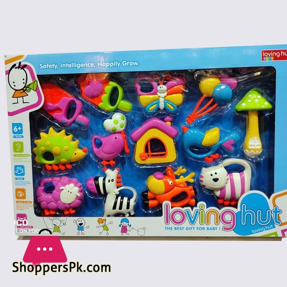 Loving Hut Baby Rattle Set Early Stimulation Toy