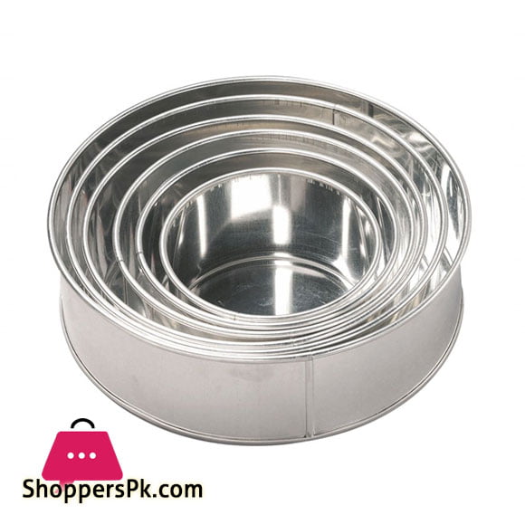 Round Cake Pan Silver 4 Piece Set