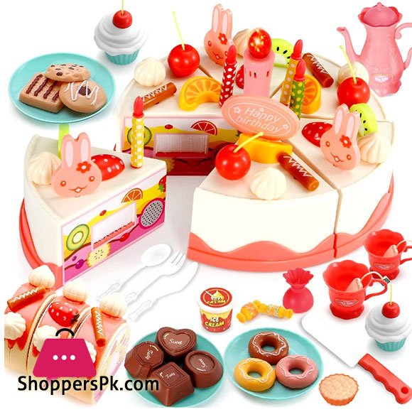 DIY Pretend Cutting Birthday Cake Play For Kids