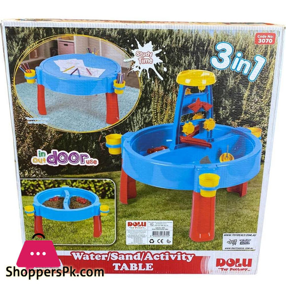 Dolu 3 in 1 Filled Water and Sand Activity Table - 3070 Turkey Made