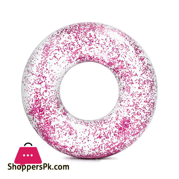 Intex Transparent Glitter Tube Swim Ring 47 Inch - 56274