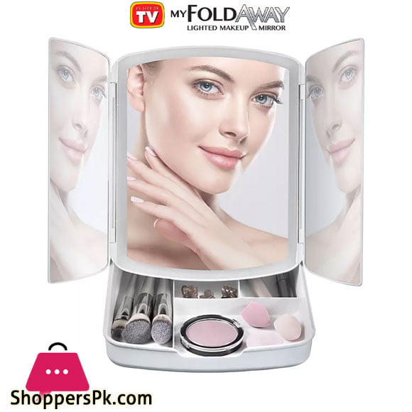 My Foldaway Lighted Makeup Mirror