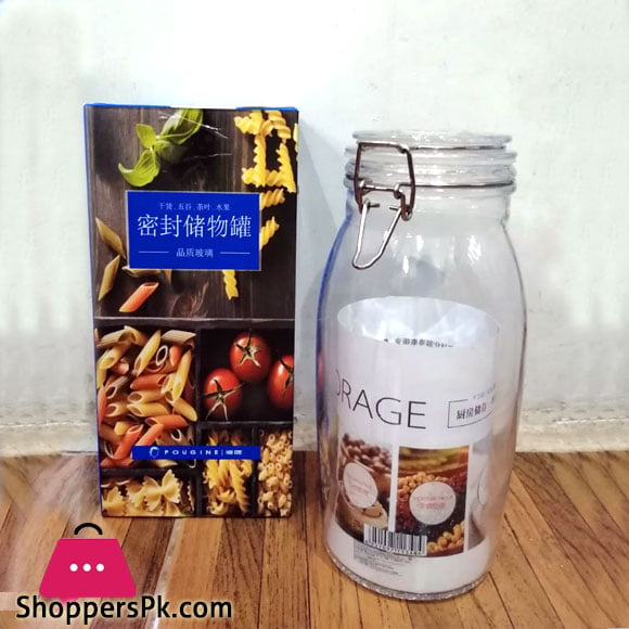 Pougine Airtight Glass Jar 1.5 Liter