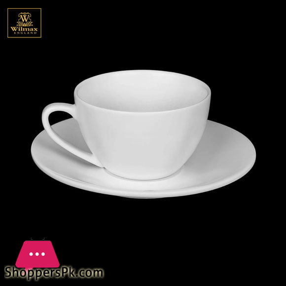 Wilmax Fine Porcelain Cappuccino Cup & Saucer 6 Oz | 180 Ml WL-993001-AB