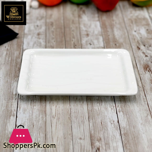 Wilmax Fine Porcelain Japanese Style Dish 8.5 x 5.5 Inch WL-992592-A