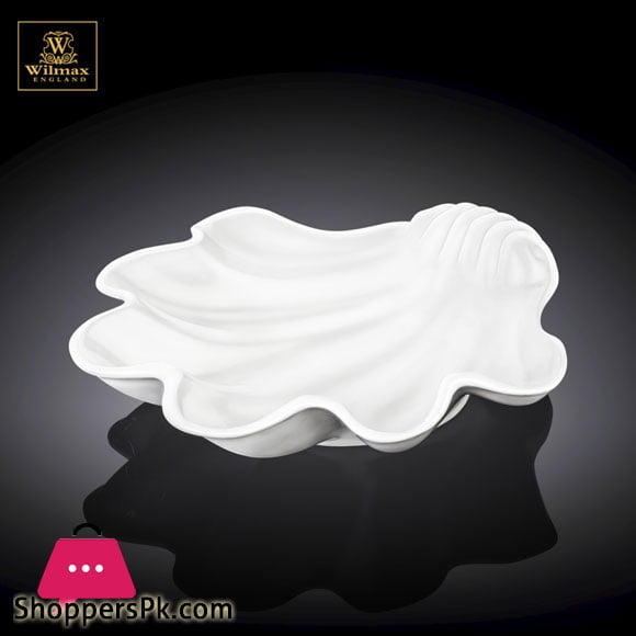 Wilmax Fine Porcelain Shell Dish 11.5 x 11 Inch WL-992588-A