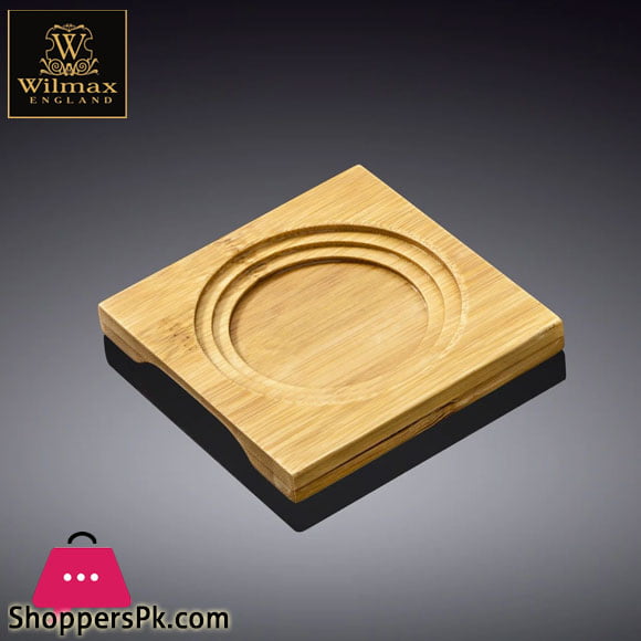 Wilmax Natural Bamboo Tray 4 X 4 Inch WL-771010-A