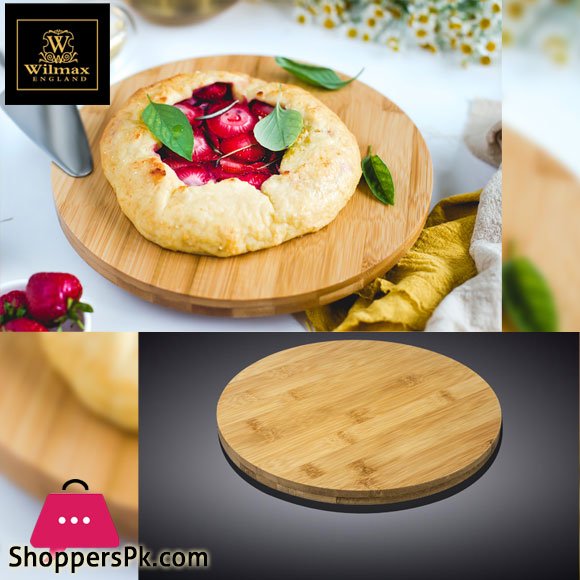 Wilmax Natural Bamboo Rotating Turntable 14 x 1.75 Inch WL-771081-A