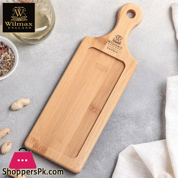 Wilmax Natural Bamboo Wooden Tray 14.5 X 3.75 Inch - WL-771007-A