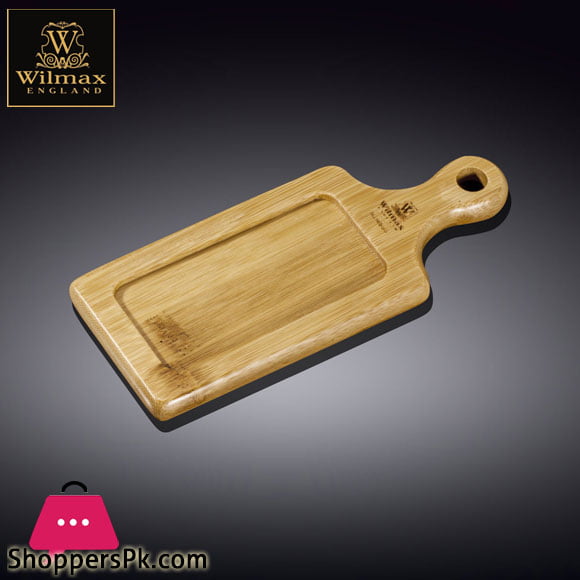 Wilmax Natural Bamboo Wooden Tray 6.75 x 2.75 Inch - WL-771002-A