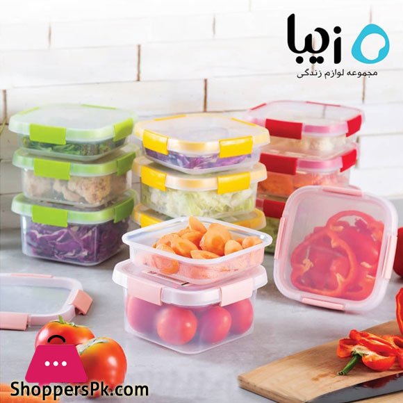 Ziba Sazan Gapana Square Freezer Containers 1000 -ML Iran Made