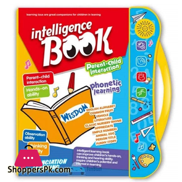 Interactive Children Book -Musical English Educational Phonetic Learning Book for 3 + Year Kids, Boys, Toddlers (Multicolor)