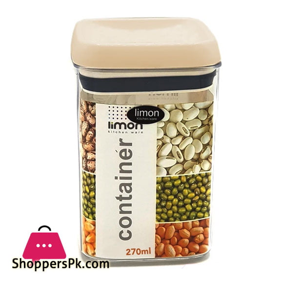 Limon Acrylic Airtight Jar 270 ML Iran Made - 1 Pcs