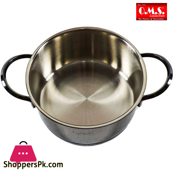 OMS Jet Black Steel 8 Pieces Steel Titanium Plated Cookware Set Turkey Made - 1315G