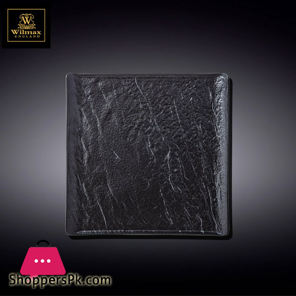 Wilmax SlateStone Square Plate 8.5 x 8.5 Inch WL-661106-A