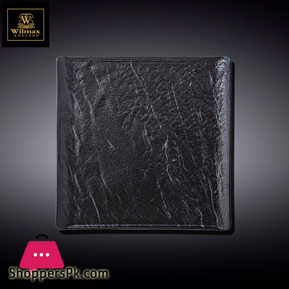 Wilmax SlateStone Square Plate 10.75 x 10.75 Inch WL-661107-A