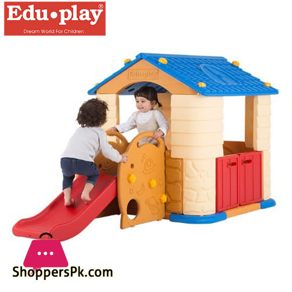 Edu Play Play House 3 with Slide Coral - TBSL48-C