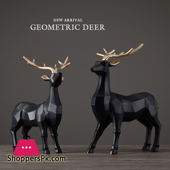 Geometric Deer Lucky Deer Decoration Nordic Interior Accessories Housewarming Gift 1-Pair